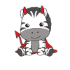 Zebra Happy Halloween Devil Costume