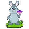 Rabbit hand fan