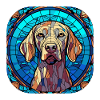 Bunte Weimaraner-Hunderasse Aquarellmalerei