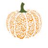 Halloween design bats in a pumpkin to scare