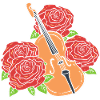 Blumengeige Geigenspieler