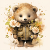 Igel mit Blumen