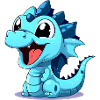 Filu the little blue dragon