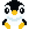 A pixated penguin