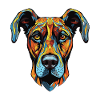Great Dane Dog Portrait