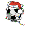 Santa Claus Football Christmas Lights