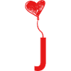 Letter j heart