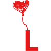 Letter l heart