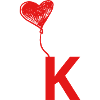 Letter k heart