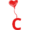 Letter c heart