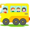 Yellow bus school bus children