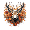 Replacement dirndl deer antlers deer