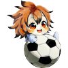 Ball Guy Fußball Karikatur