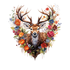 Replacement dirndl deer antlers deer
