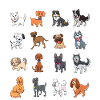 Kawaii Cartoon Dog Breeds