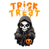 Halloween Design Creepy Skeleton Design