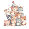 happy cats,