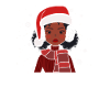 Afro Afro-Américain Noir mignon