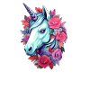 Einhorn Blumen-Ästhetik