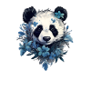 Panda Blumen-Design