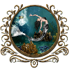 Merveilleuse sirène steampunk dans l’océan profond