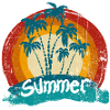 Sunset Palm Summer Vibes