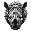 Rhinoceros Portrait Animal