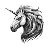 Einhorn Portrait Tier