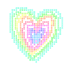 Herz, 3d, Computerherz, regenbogen, bunt
