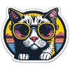Cat with glasses