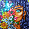 Mädchen mit Blumen
