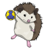 Hedgehog Handball Player Handball