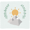 Berge und Sonne