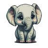 Mignon bébé éléphant éléphant