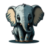 Mignon bébé éléphant éléphant