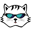lustige Katze mit Sonnenbrille