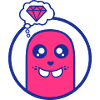 Cute Comic Figurine (Diamond, Circle)