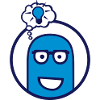 Cute Comic Character (Glasses, Circle)