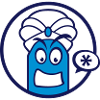 Figura carina dei cartoni animati (turbante, cerchio)