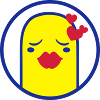 Personnage comique mignon (Kiss, Circle)