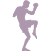 Boxer-Silhouette, Kraftvolles Kampfsport-Design