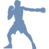 Boxer-Silhouette, Lebendiges Boxsport-Design