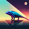 Leo das Chamäleon - Reptilien-Eidechsen-Illustrationskunst