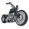 Schwarzer Chopper Grafik