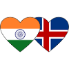 India Iceland Flag Heart