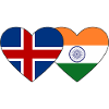 Iceland India Flag Heart
