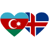 Azerbaijan Iceland Flag Heart