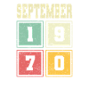 53. syntymäpäivä syyskuu Vintage 1970 Vintage