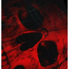 Rotes Schattenmuster Schädel