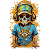 Golden Sugar Skull